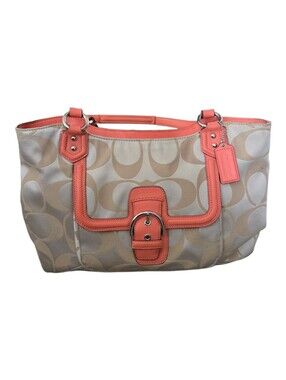 COACH Campbell Leather Belle Carryall Tote Bag